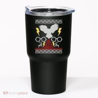 Potter Ugly Christmas Sweater Lighting Tumbler thumb 0