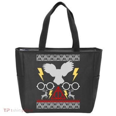 Potter Ugly Christmas Sweater Lighting Tote Bag