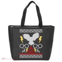 Potter Ugly Christmas Sweater Lighting Tote Bag thumb 0