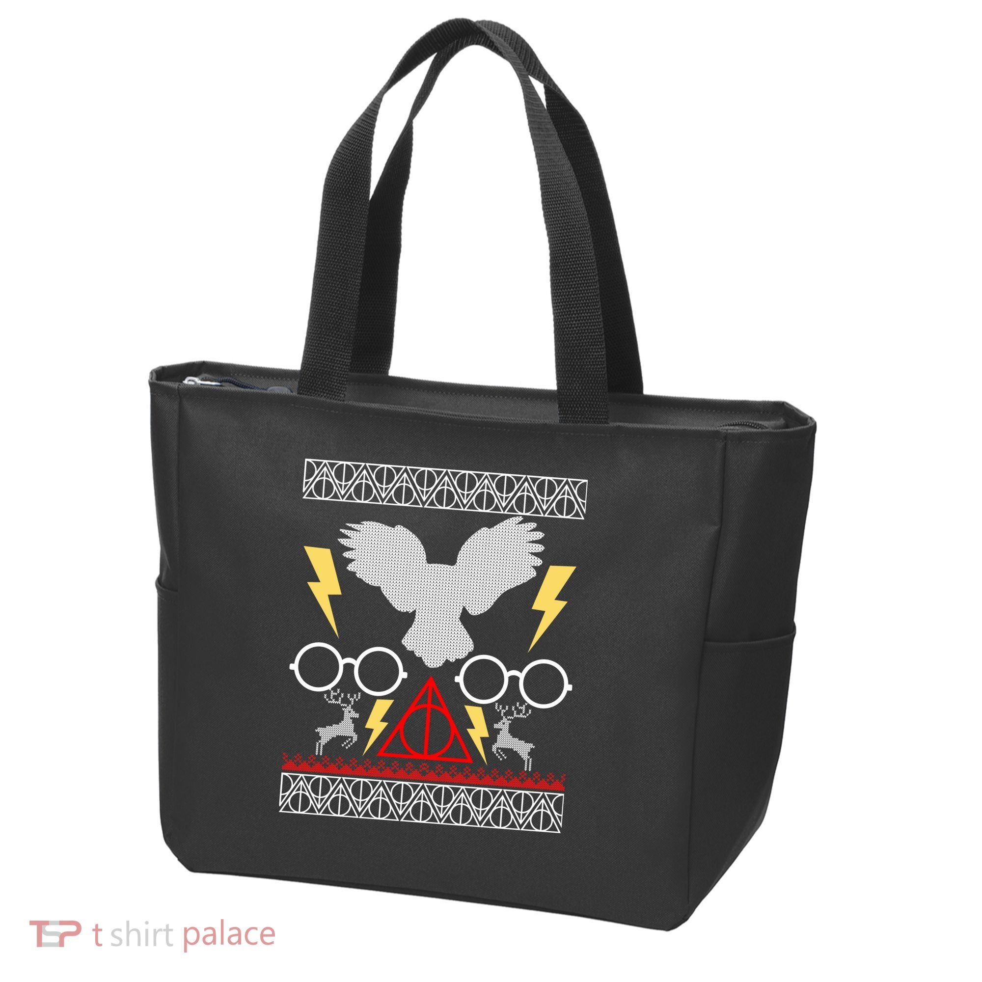 Potter Ugly Christmas Sweater Lighting Tote Bag