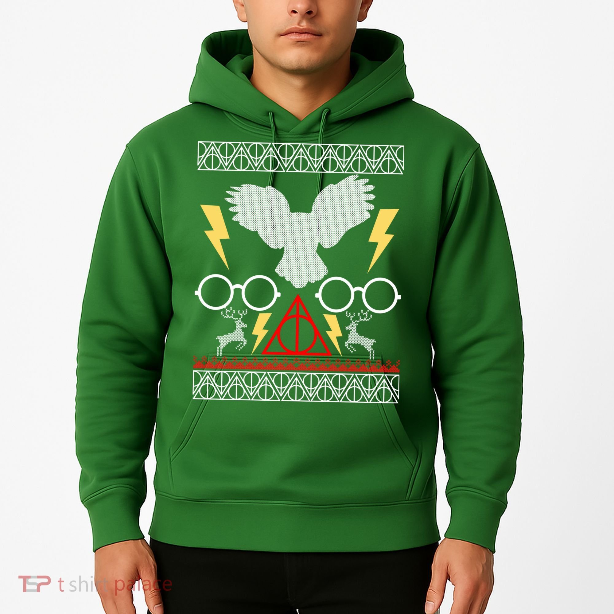 Potter Ugly Christmas Sweater Lighting Hoodie