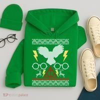 Potter Ugly Christmas Sweater Lighting Hoodie thumb 4