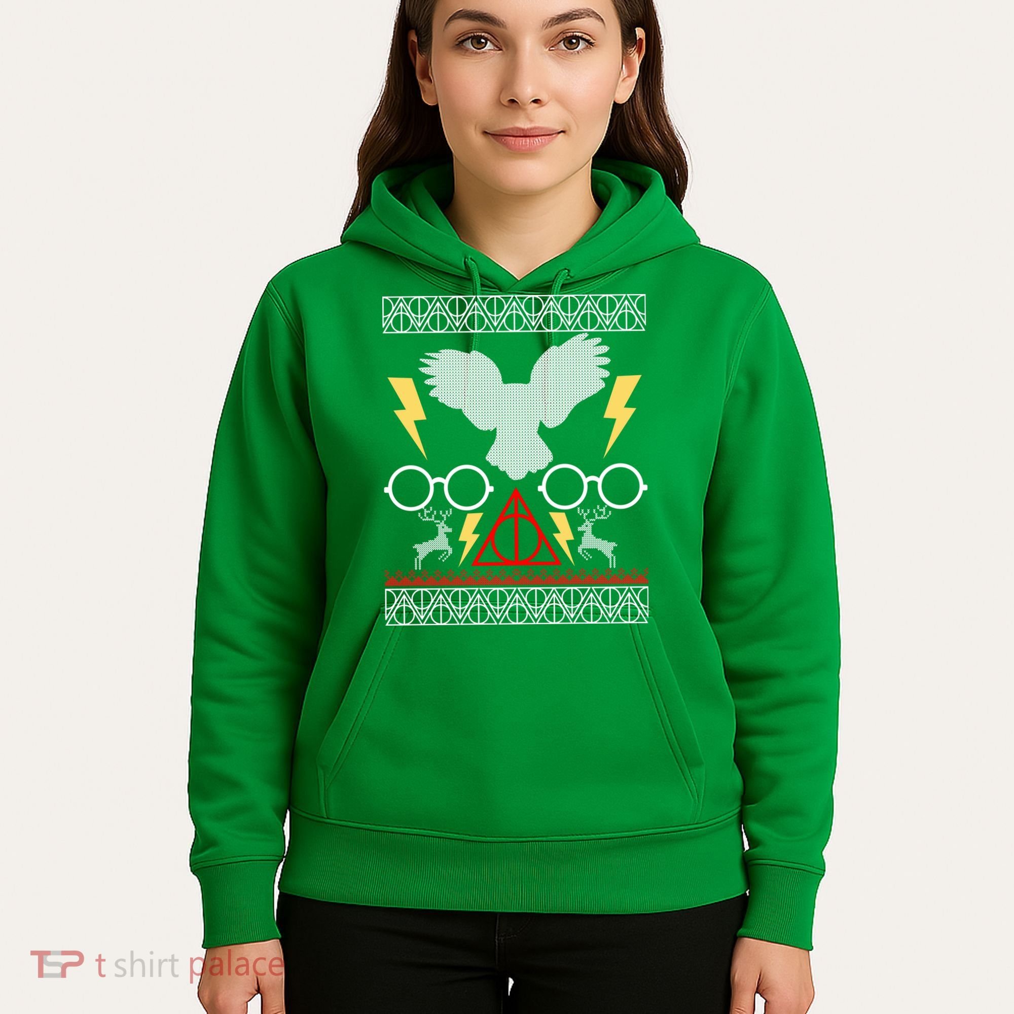 Potter Ugly Christmas Sweater Lighting Hoodie