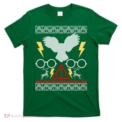 Potter Ugly Christmas Sweater Lighting T-Shirt