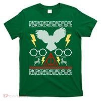 Potter Ugly Christmas Sweater Lighting T-Shirt thumb 0