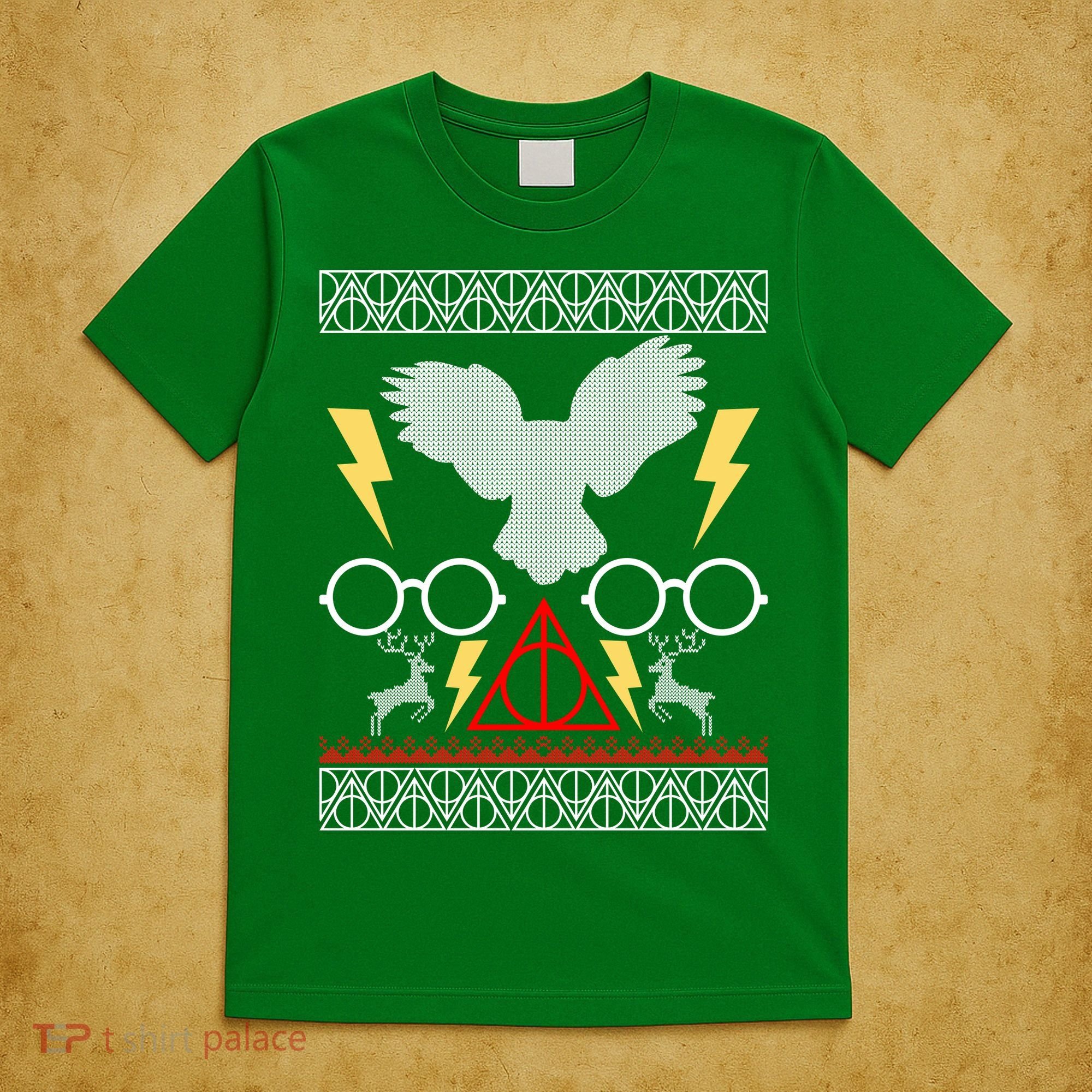 Potter Ugly Christmas Sweater Lighting T-Shirt