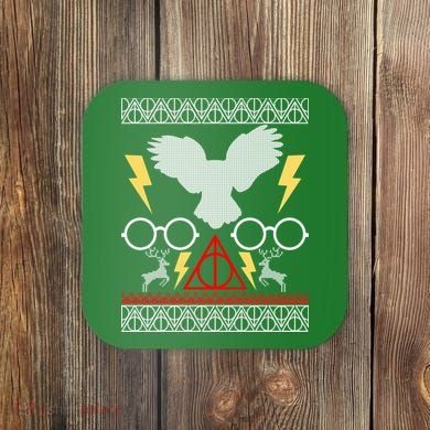 Potter Ugly Christmas Sweater Lighting Coaster