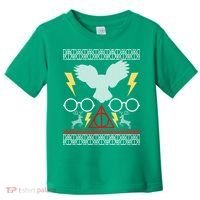 Potter Ugly Christmas Sweater Lighting Toddler T-Shirt thumb 0