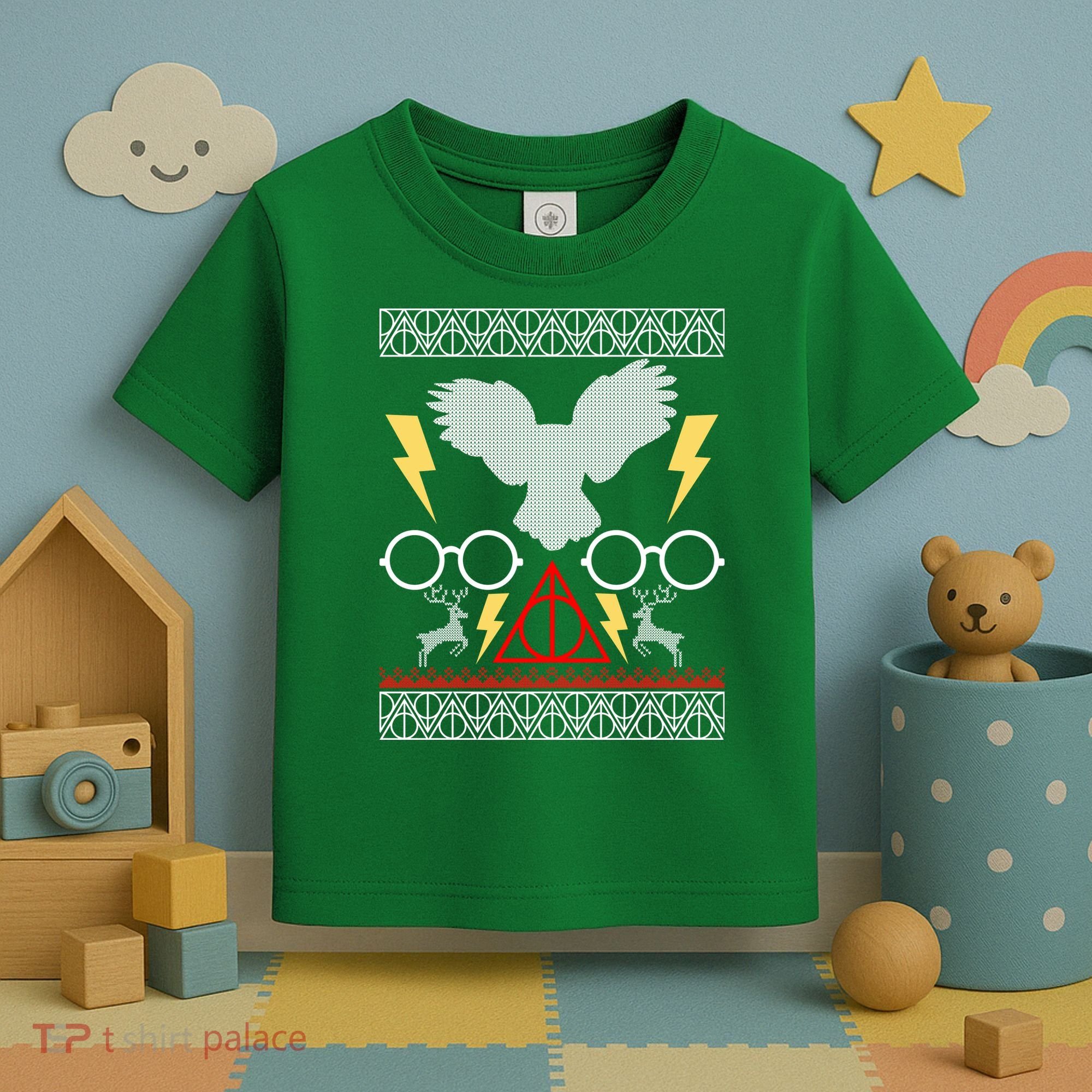 Potter Ugly Christmas Sweater Lighting Toddler T-Shirt