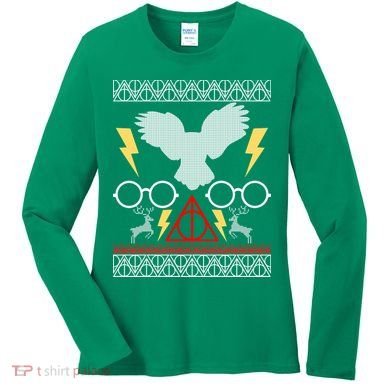 Potter Ugly Christmas Sweater Lighting Women's Long Sleeve Shirt
