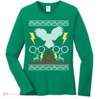 Potter Ugly Christmas Sweater Lighting Women's Long Sleeve Shirt thumb 0