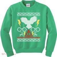 Potter Ugly Christmas Sweater Lighting Kids Sweatshirt thumb 0