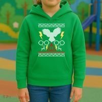 Potter Ugly Christmas Sweater Lighting Kids Hoodie thumb 3