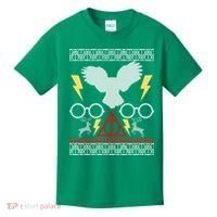 Potter Ugly Christmas Sweater Lighting Kids T-Shirt thumb 0
