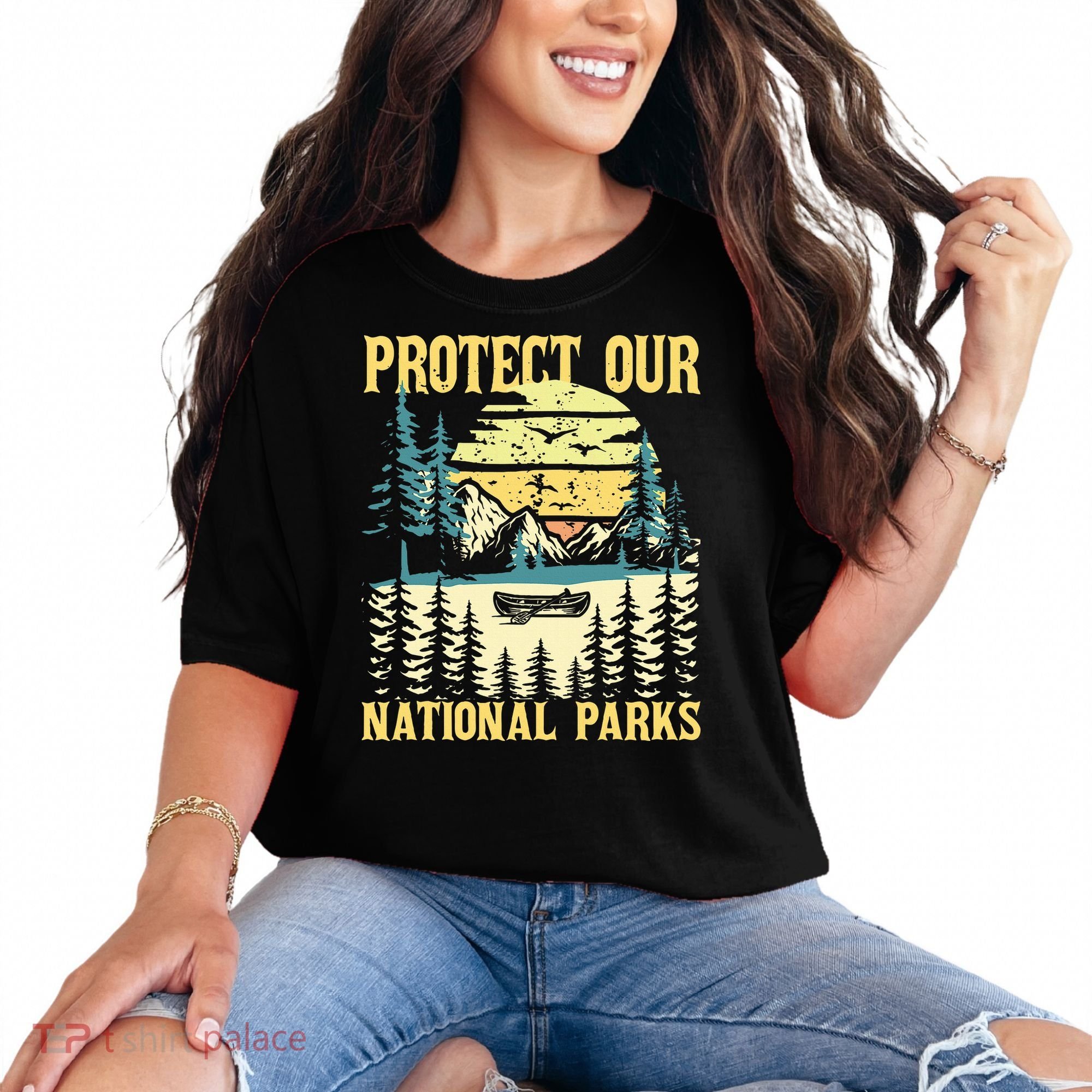 Protect Our Us National Parks Hiking & Camping Lover Comfort Colors T-Shirt