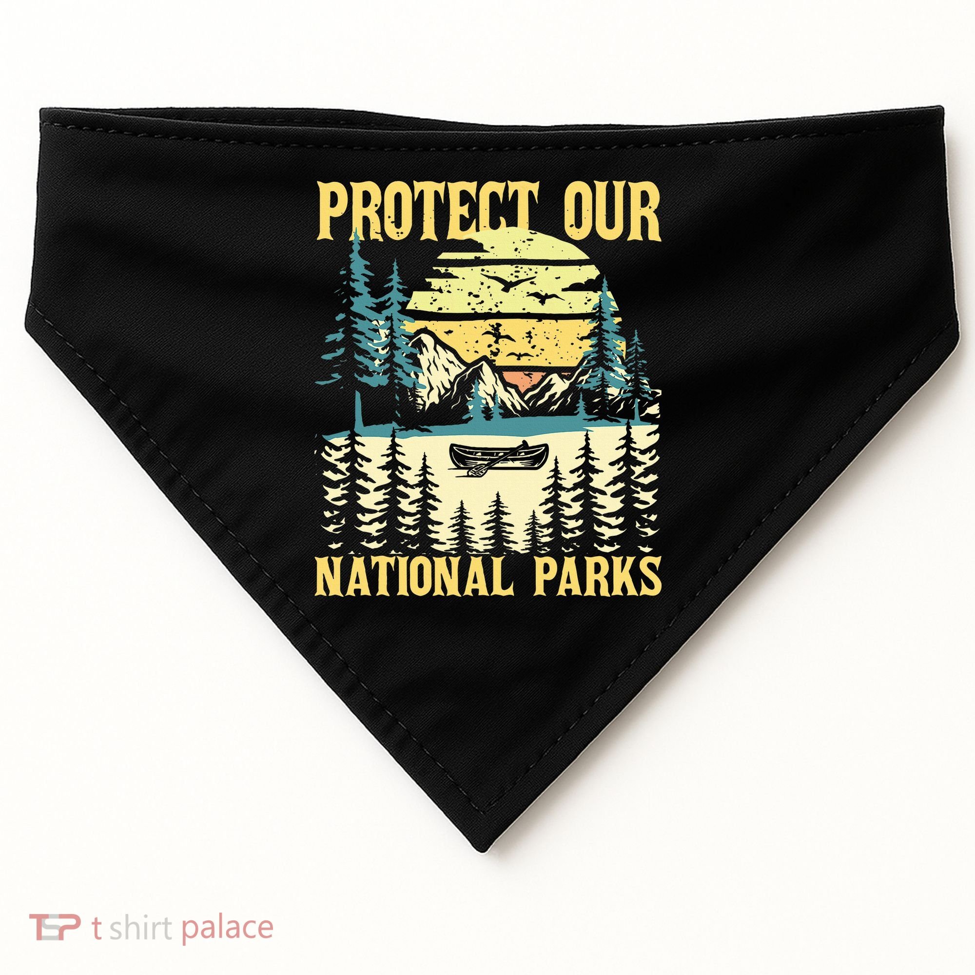 Protect Our Us National Parks Hiking & Camping Lover USA-Made Doggie Bandana