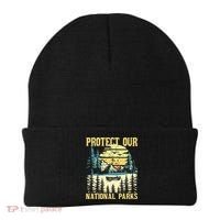 Protect Our Us National Parks Hiking & Camping Lover Beanie thumb 0