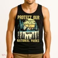Protect Our Us National Parks Hiking & Camping Lover Tank Top thumb 3