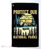 Protect Our Us National Parks Hiking & Camping Lover Golf Towel thumb 0