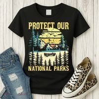 Protect Our Us National Parks Hiking & Camping Lover Women's T-Shirt thumb 3