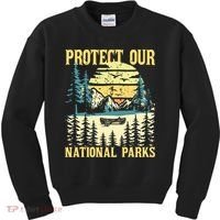 Protect Our Us National Parks Hiking & Camping Lover Kids Sweatshirt thumb 0
