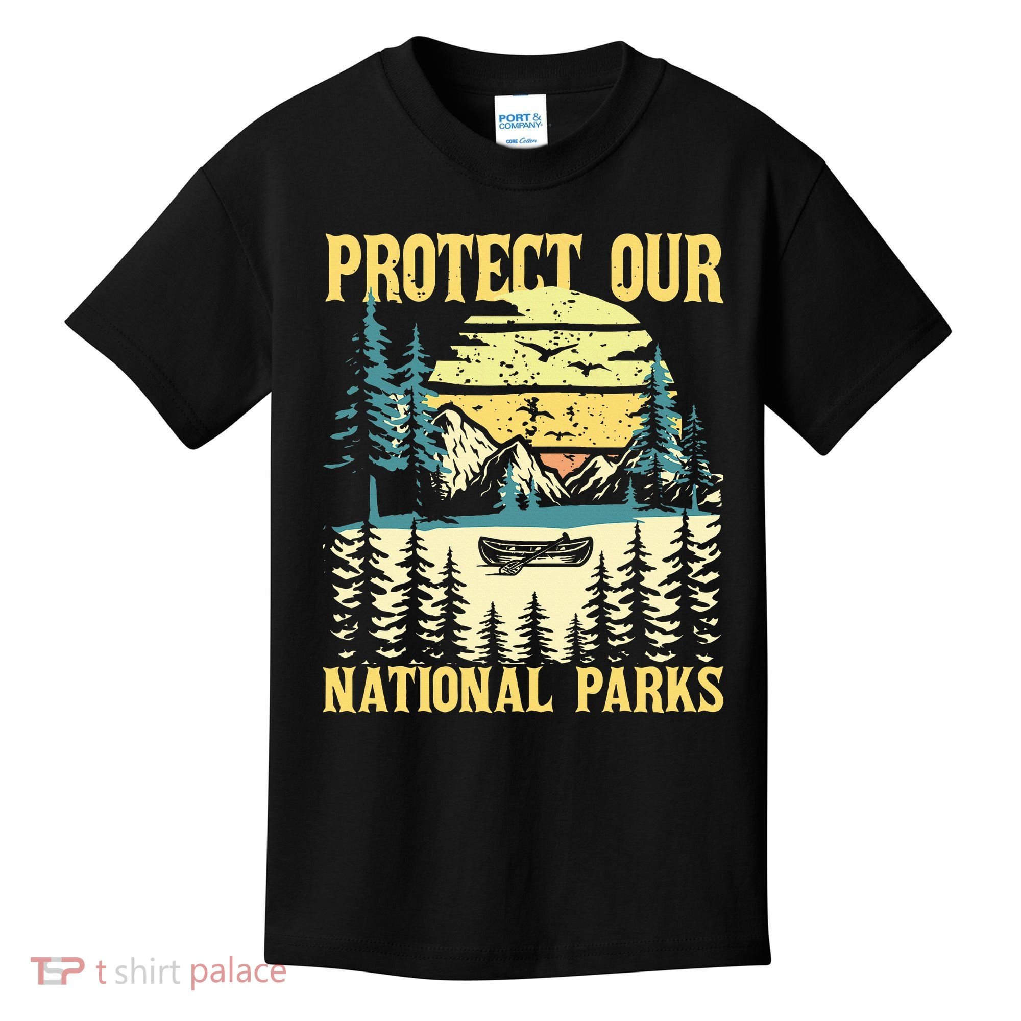 Protect Our Us National Parks Hiking & Camping Lover Kids T-Shirt