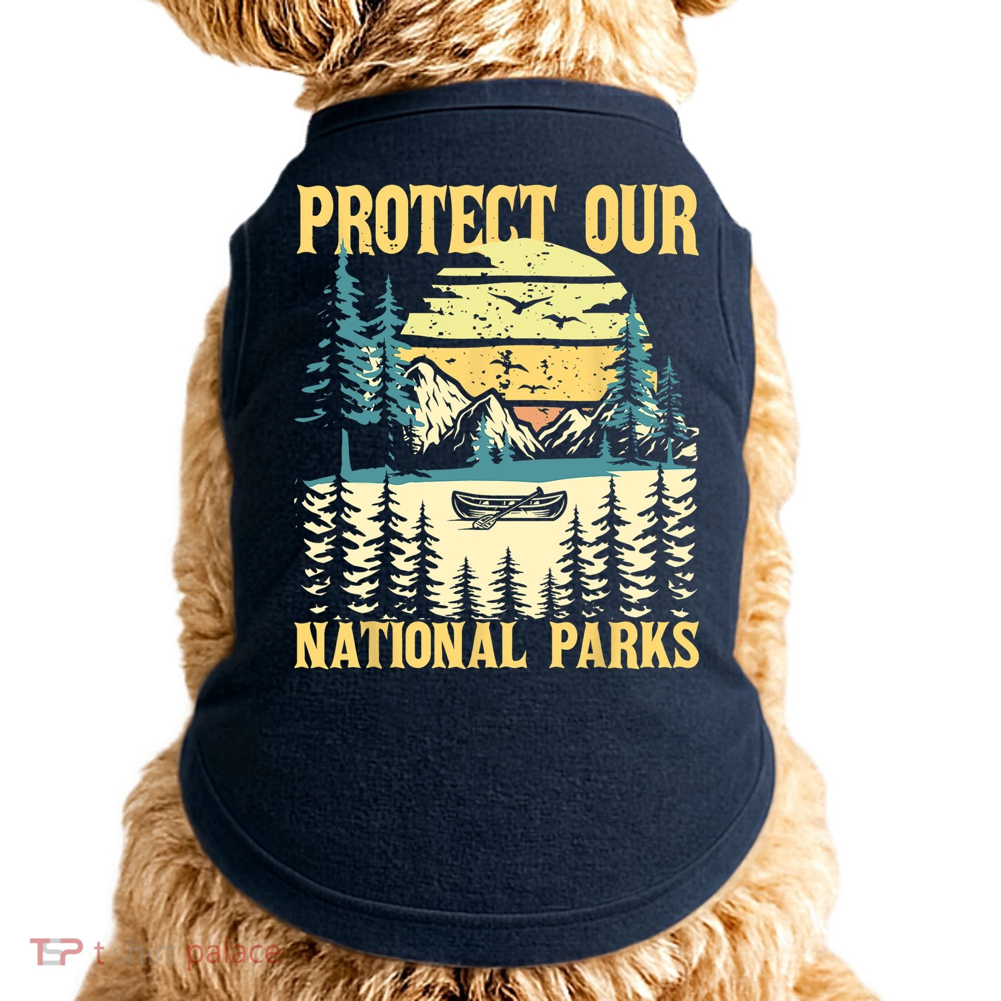 Protect Our US National Parks Hiking & Camping Lover Doggie Tank