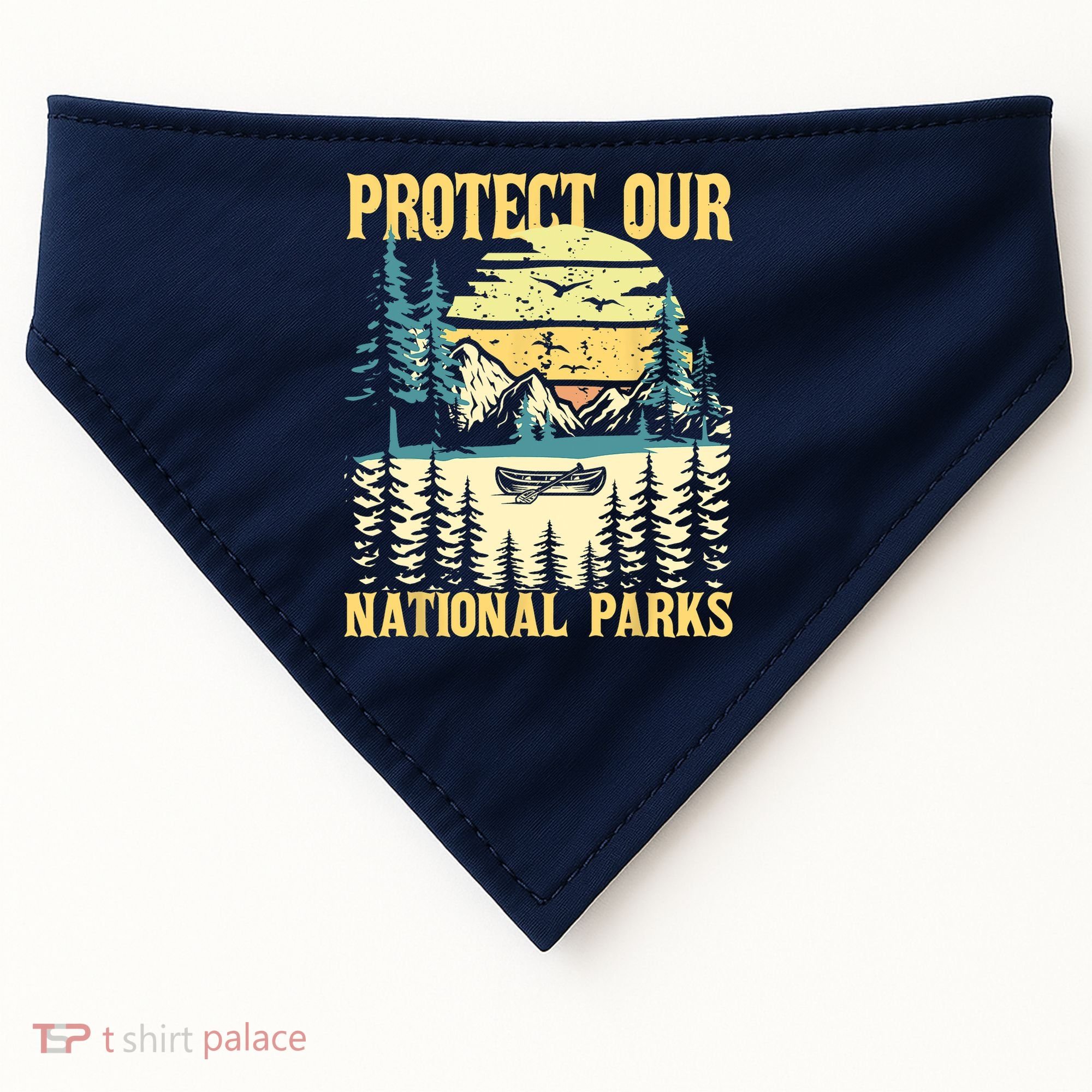 Protect Our US National Parks Hiking & Camping Lover USA-Made Doggie Bandana