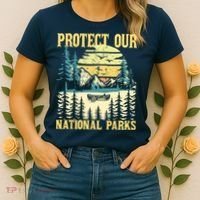 Protect Our US National Parks Hiking & Camping Lover Women's T-Shirt thumb 2