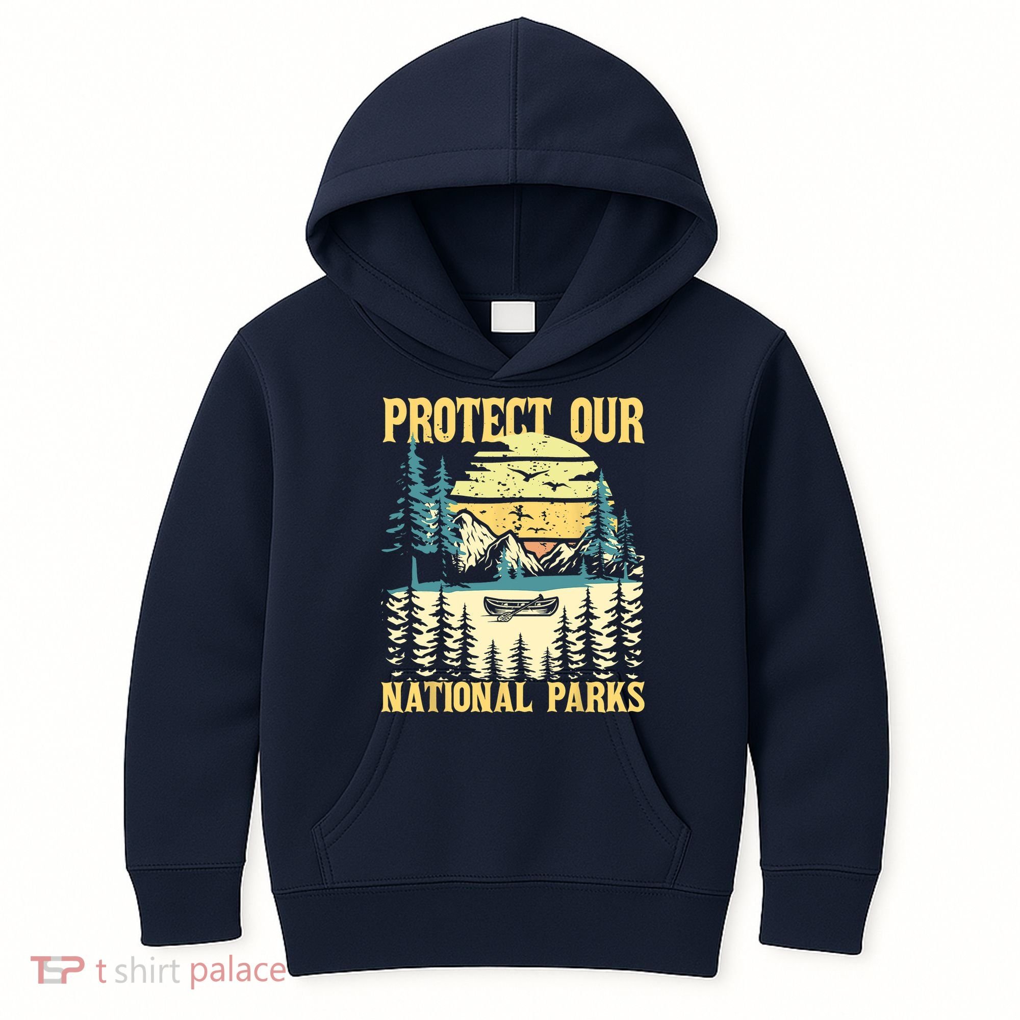 Protect Our US National Parks Hiking & Camping Lover Kids Hoodie