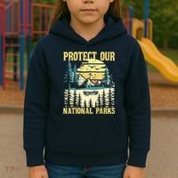 Protect Our US National Parks Hiking & Camping Lover Kids Hoodie thumb 3