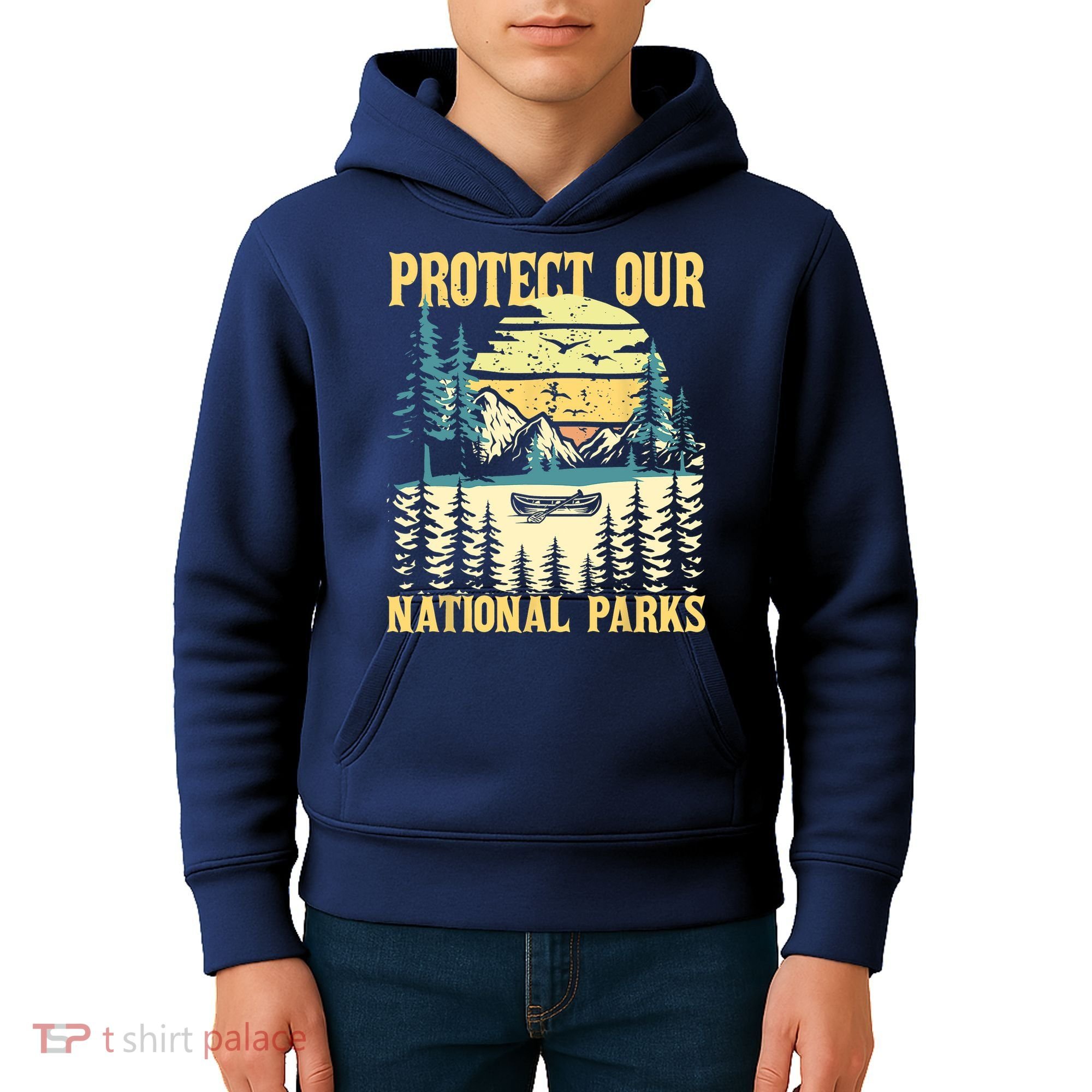 Protect Our US National Parks Hiking & Camping Lover Kids Hoodie