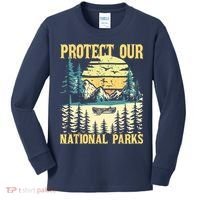 Protect Our US National Parks Hiking & Camping Lover Kids Long Sleeve Shirt thumb 0