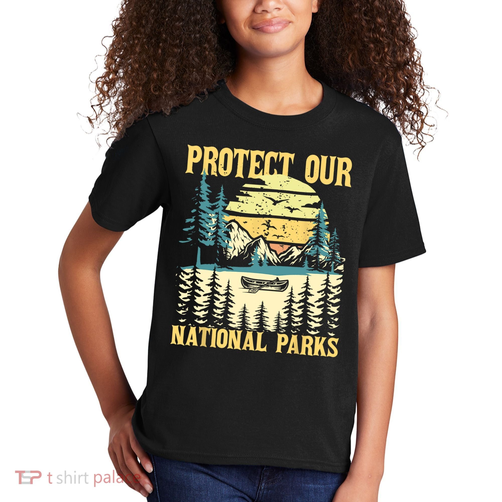 Protect Our US National Parks Hiking & Camping Lover Kids T-Shirt