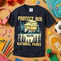 Protect Our US National Parks Hiking & Camping Lover Kids T-Shirt thumb 3