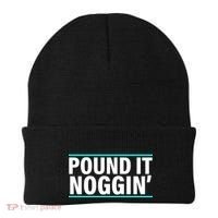 Pound It, Noggin' Funny Meme  Beanie thumb 0