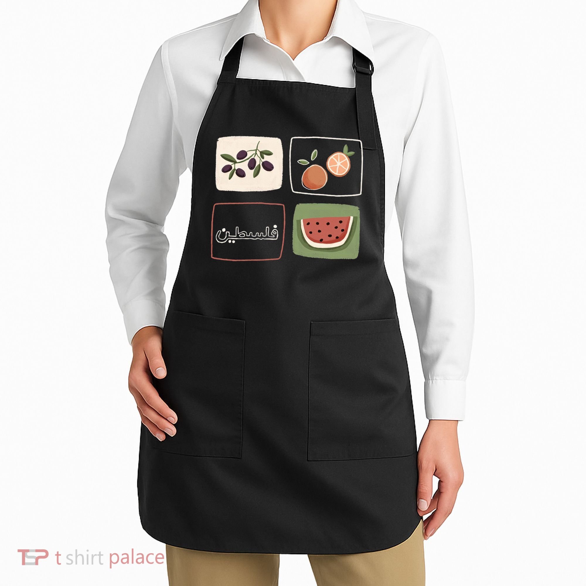 Palestine Olives Watermelon Orange Falasteen Palestinian Apron