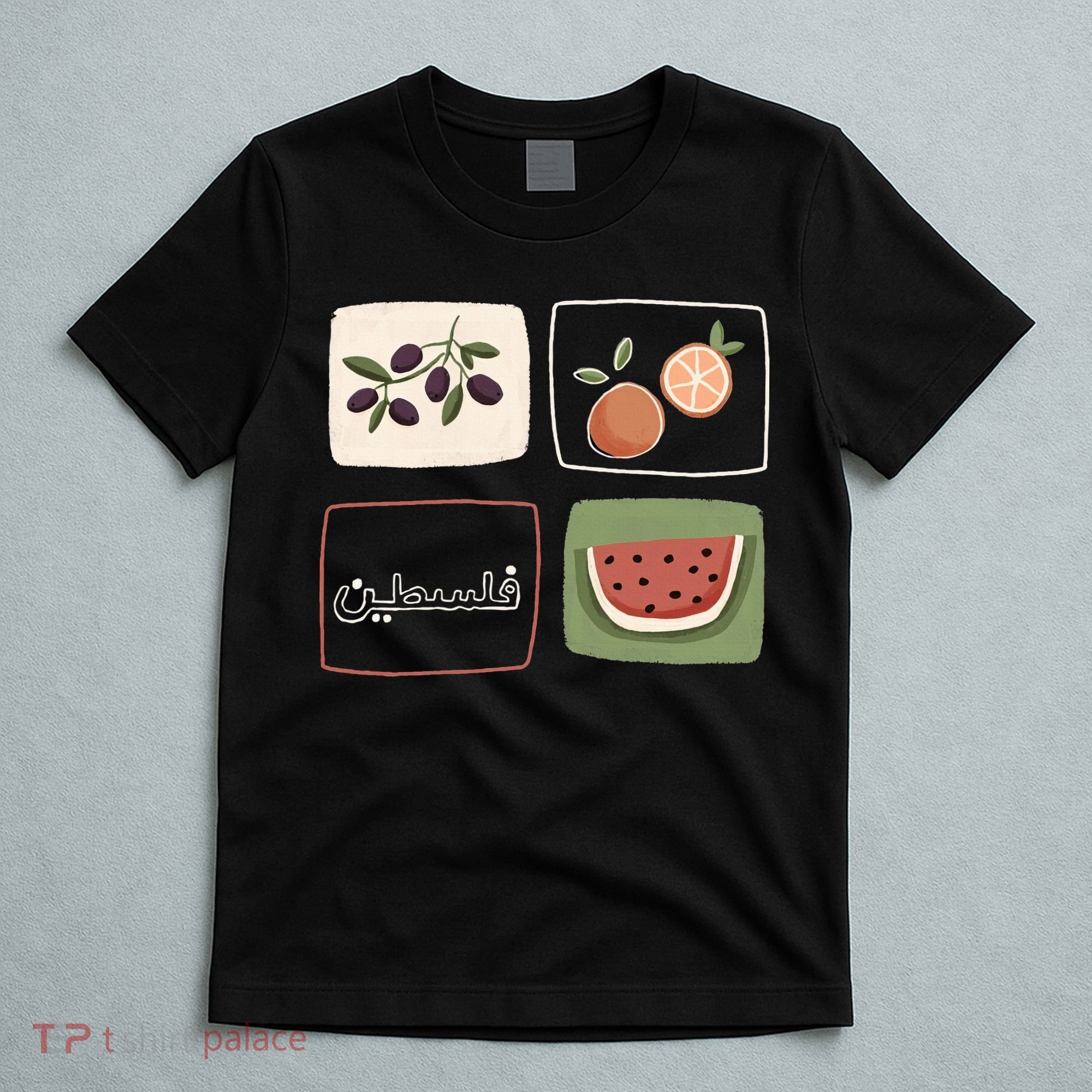 Palestine Olives Watermelon Orange Falasteen Palestinian T-Shirt