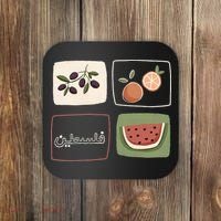 Palestine Olives Watermelon Orange Falasteen Palestinian Coaster thumb 0