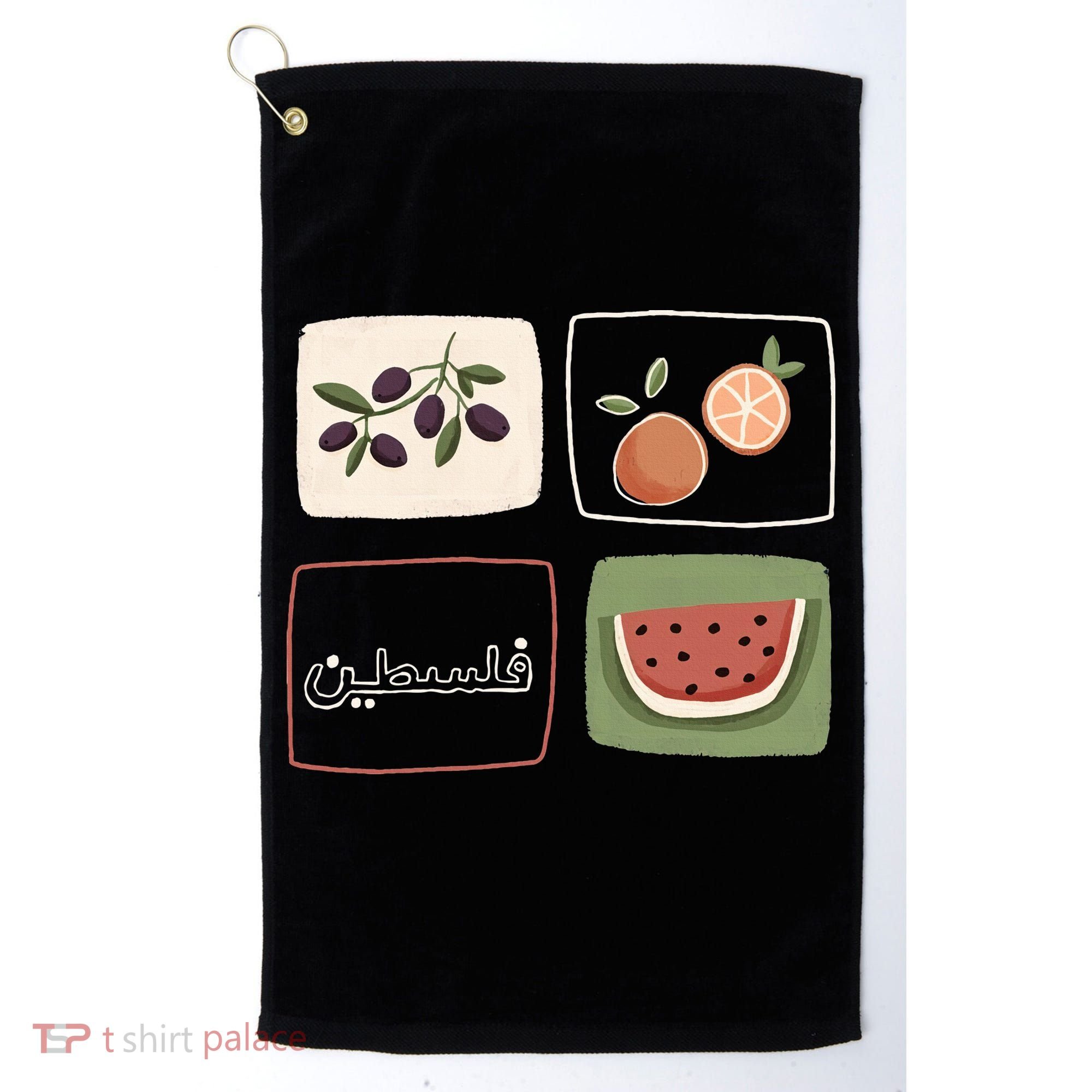 Palestine Olives Watermelon Orange Falasteen Palestinian Golf Towel
