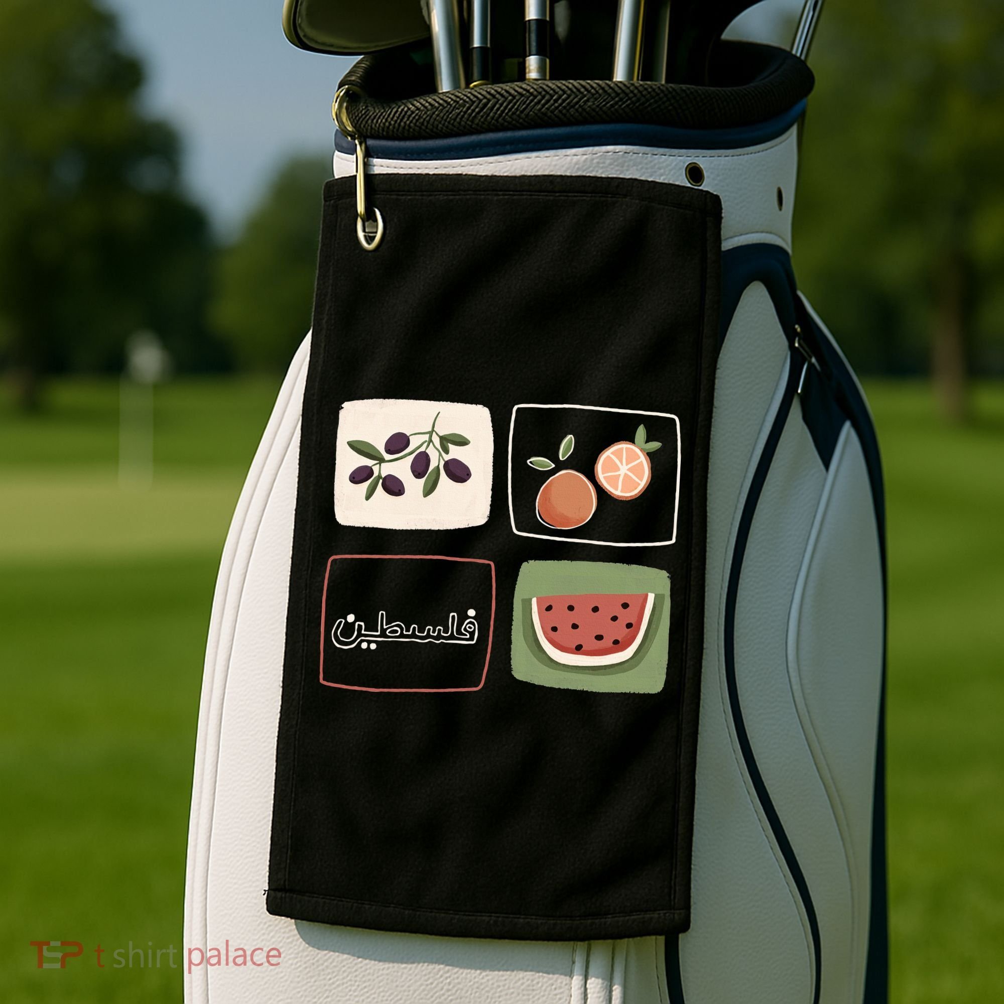 Palestine Olives Watermelon Orange Falasteen Palestinian Golf Towel