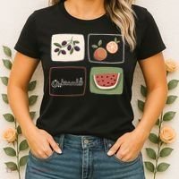 Palestine Olives Watermelon Orange Falasteen Palestinian Women's T-Shirt thumb 2