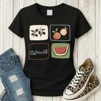 Palestine Olives Watermelon Orange Falasteen Palestinian Women's T-Shirt thumb 3