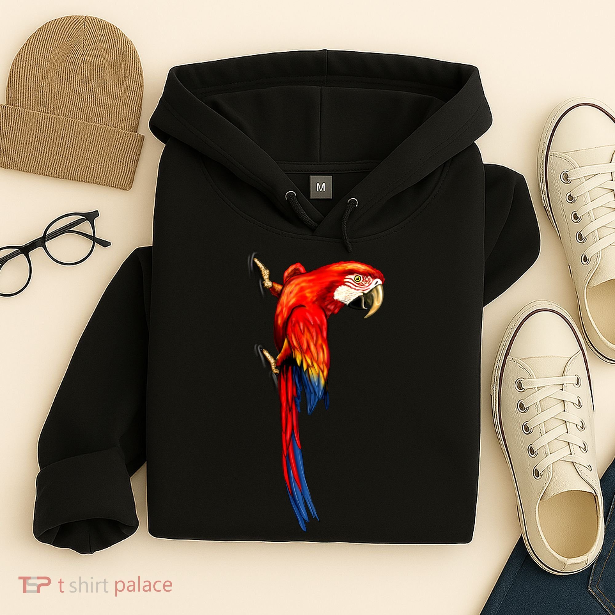 Parrot On Wall Hoodie