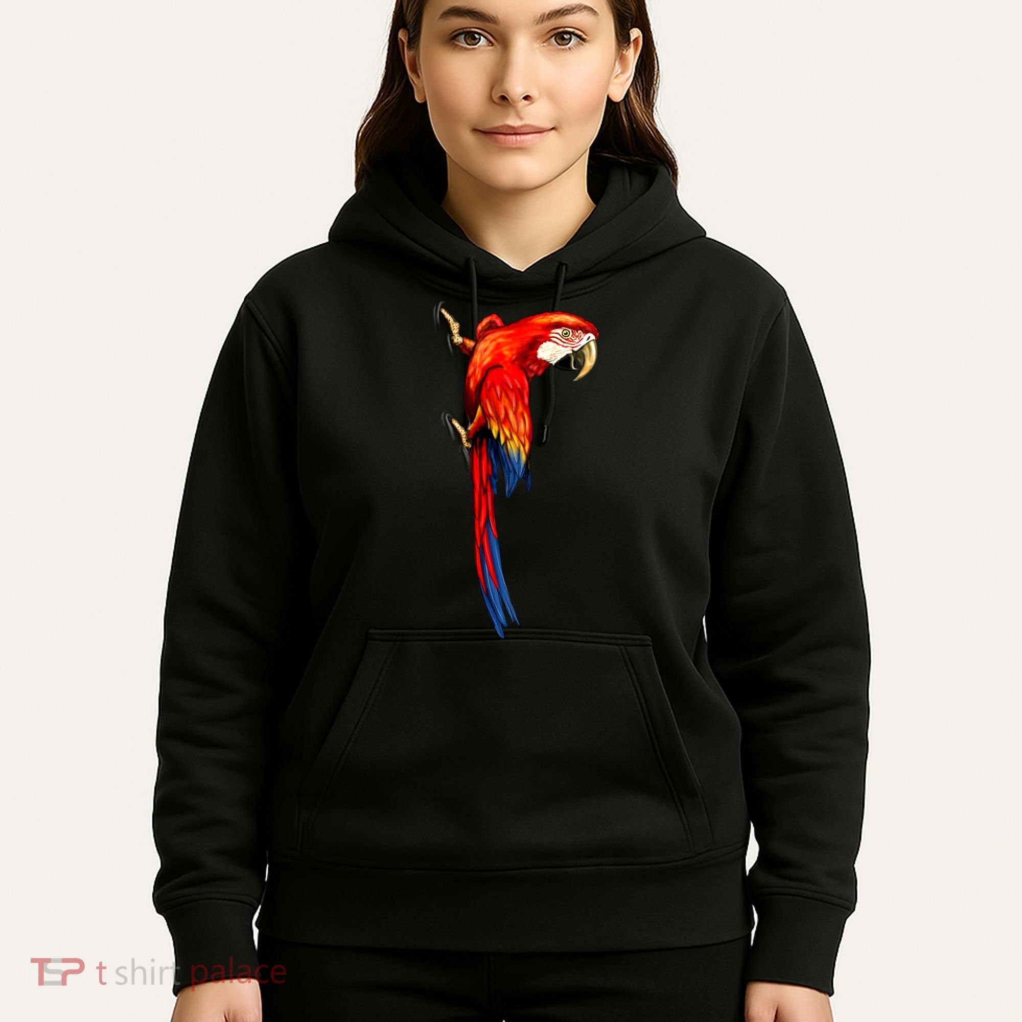 Parrot On Wall Hoodie