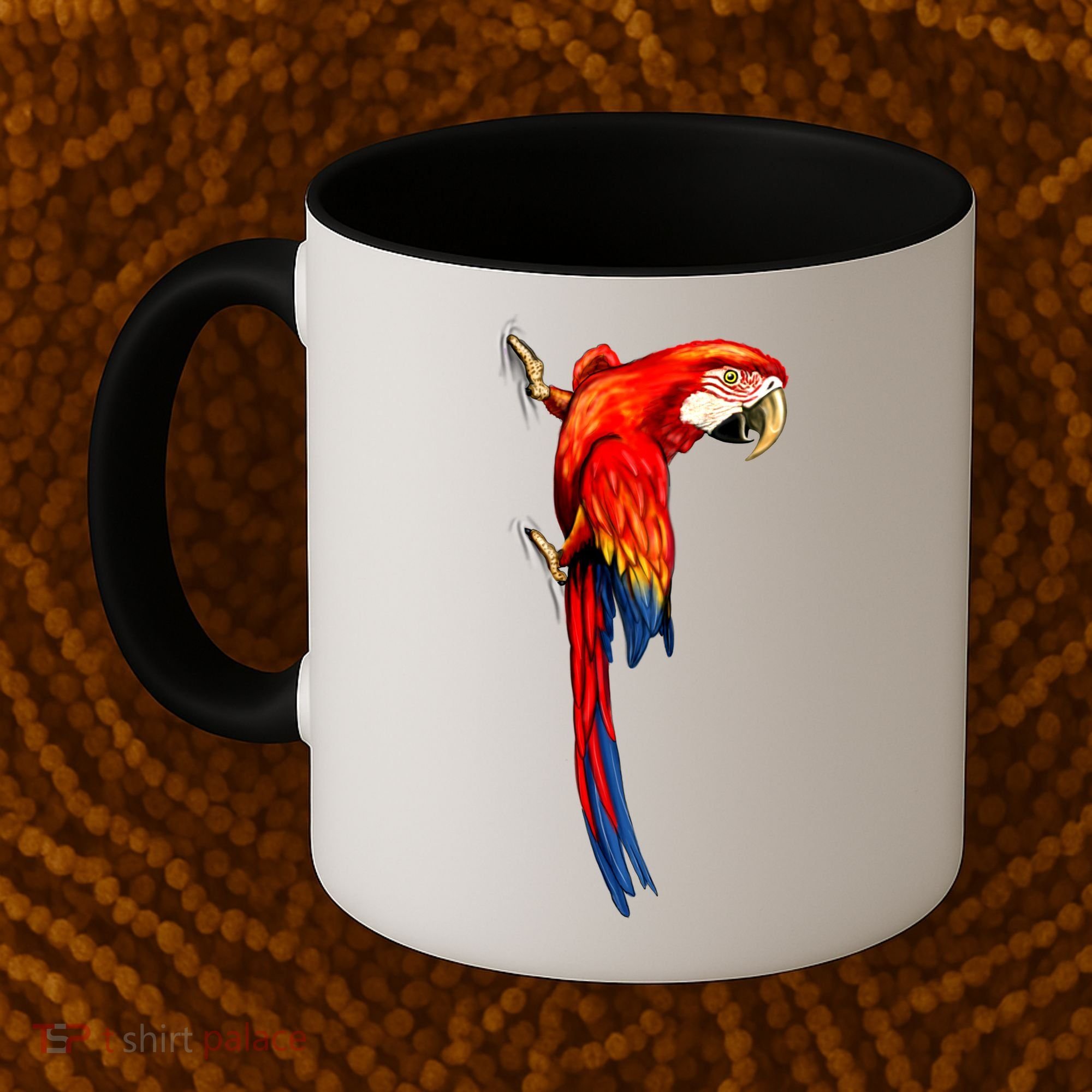 Parrot On Wall Coffee Mug