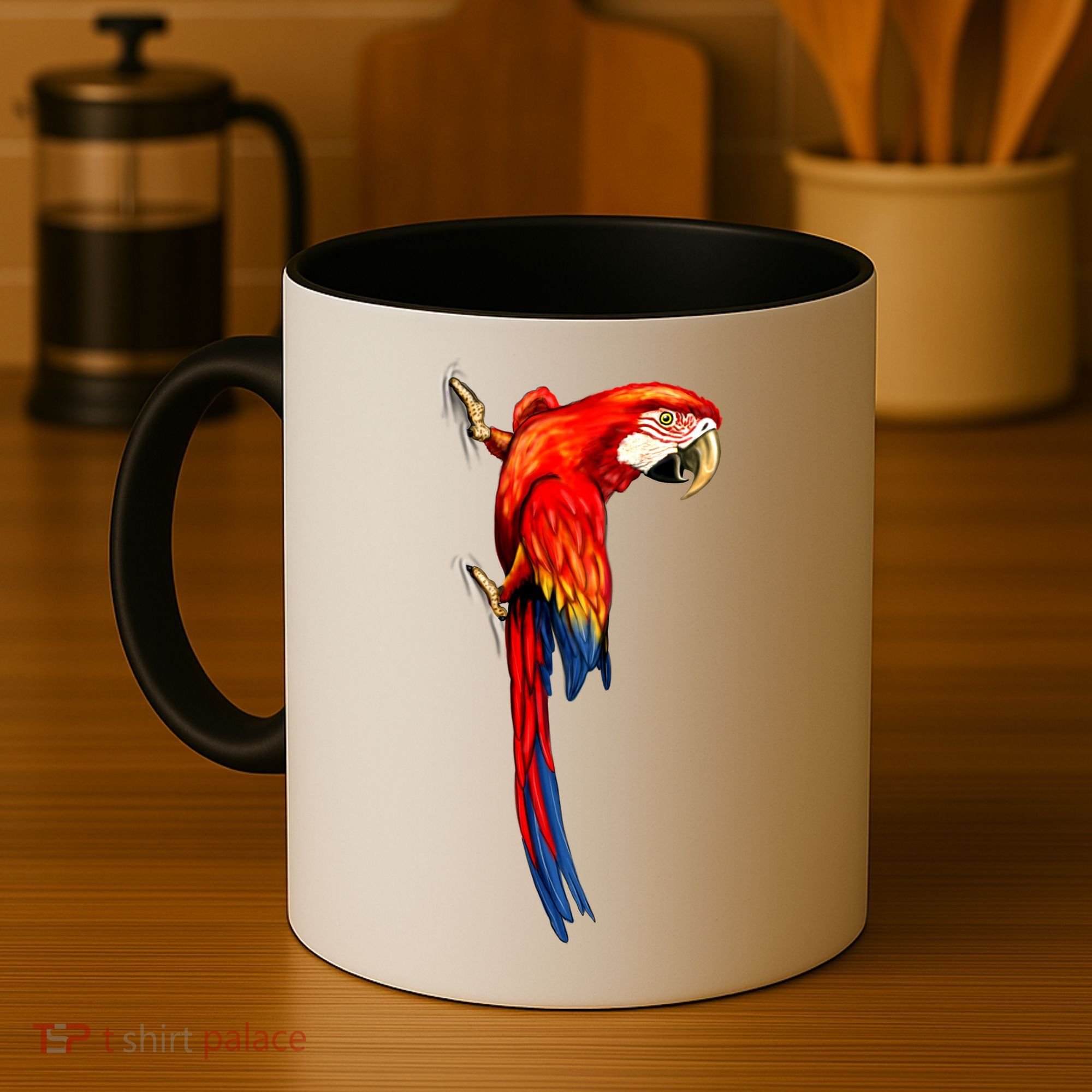Parrot On Wall Coffee Mug