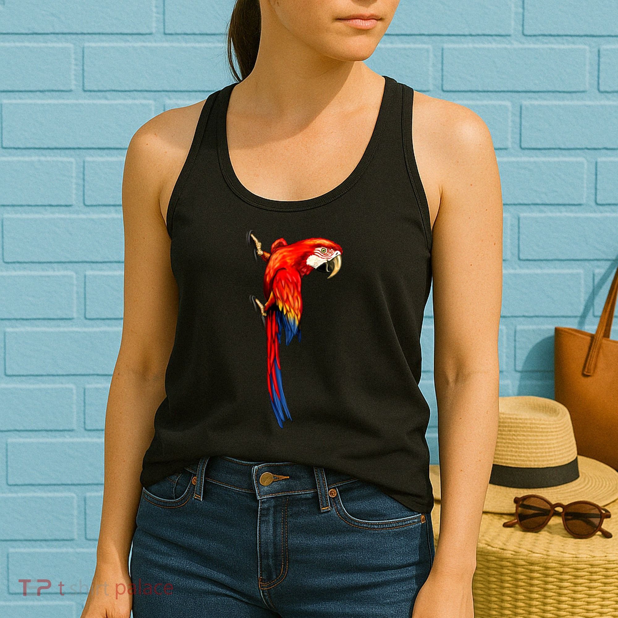 Parrot On Wall Women's Tank Top