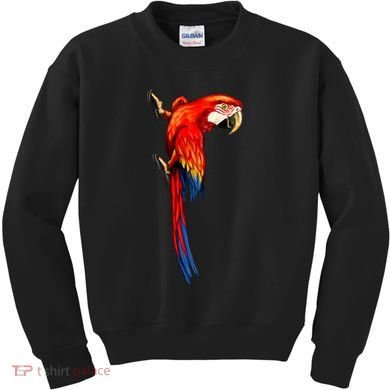 Parrot On Wall Kids Sweatshirt