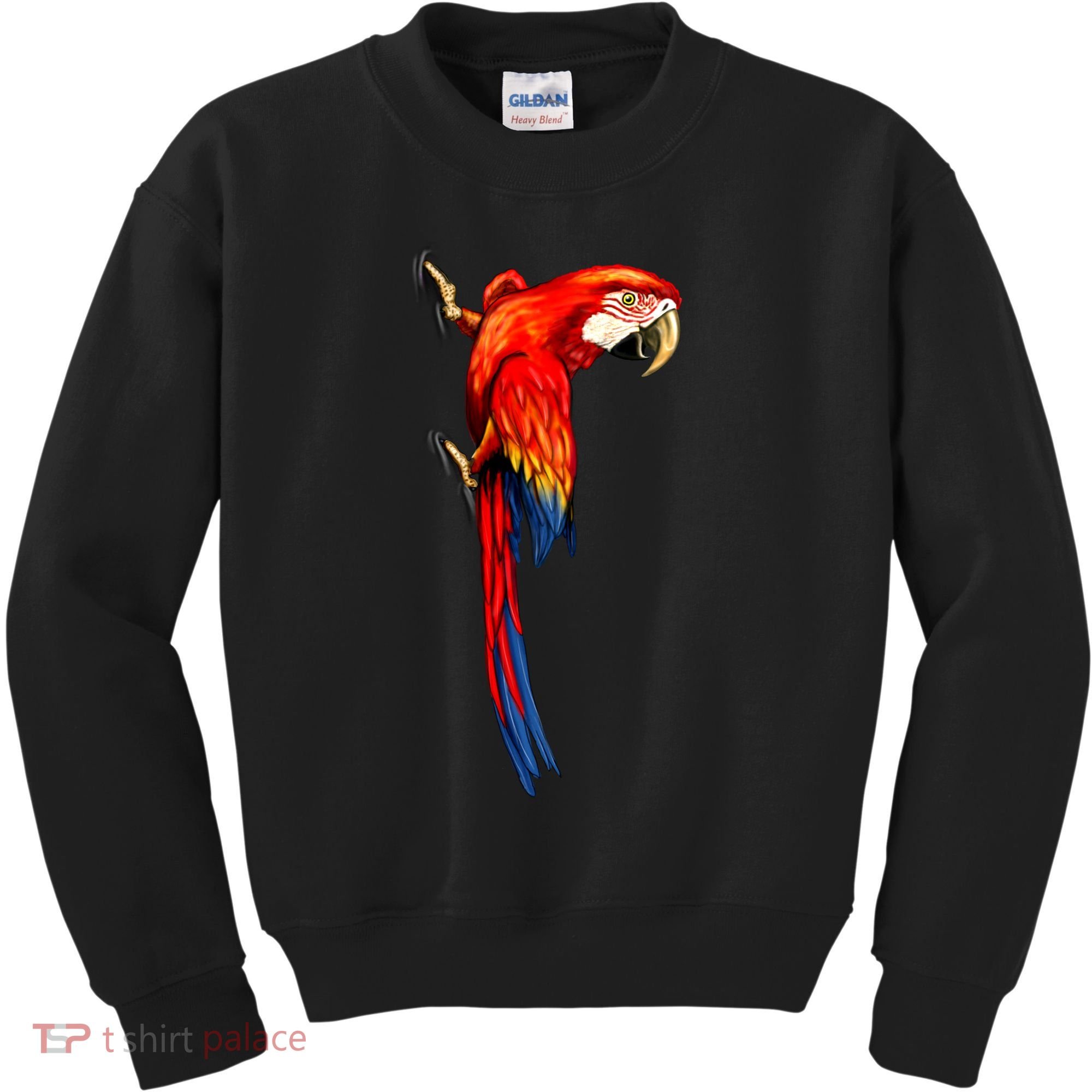 Parrot On Wall Kids Sweatshirt